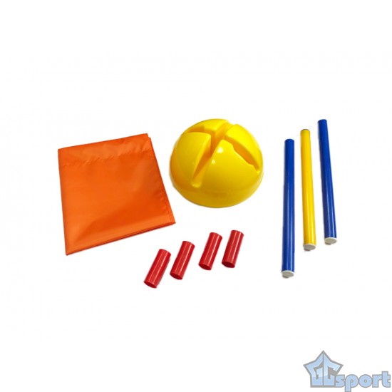 Стойка обводная разборная GCsport 95см с водоналивной полусферой и флагом