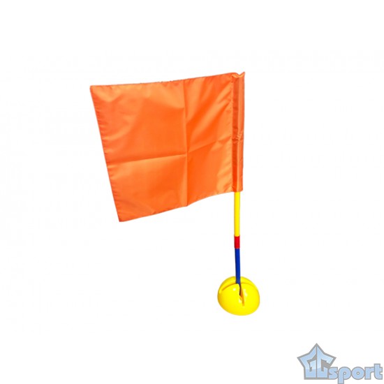 Стойка обводная разборная GCsport 95см с водоналивной полусферой и флагом