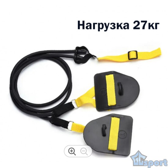 Эспандер тренажер пловца с лопатками GCsport, черный, нагрузка 27кг