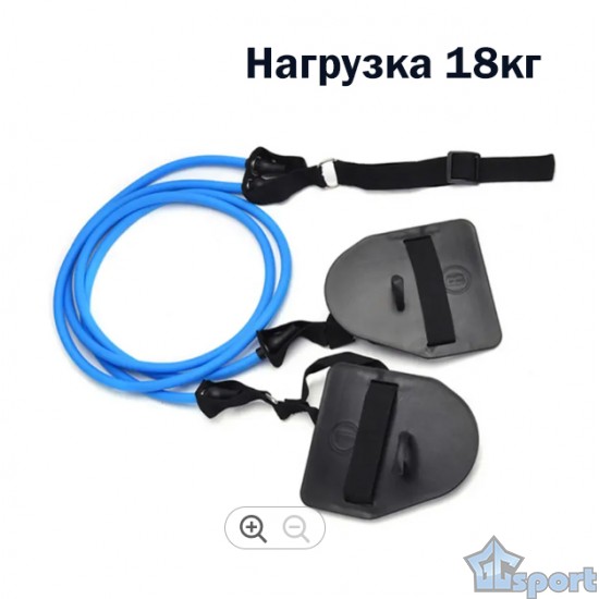 Эспандер тренажер пловца с лопатками GCsport, синий, нагрузка 18кг