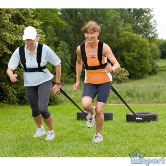 Жилет для тренировки тяги за собой (усиленный), с карабинами, GCsport