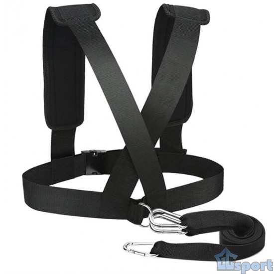 Жилет для тренировки тяги за собой (усиленный), с карабинами, GCsport