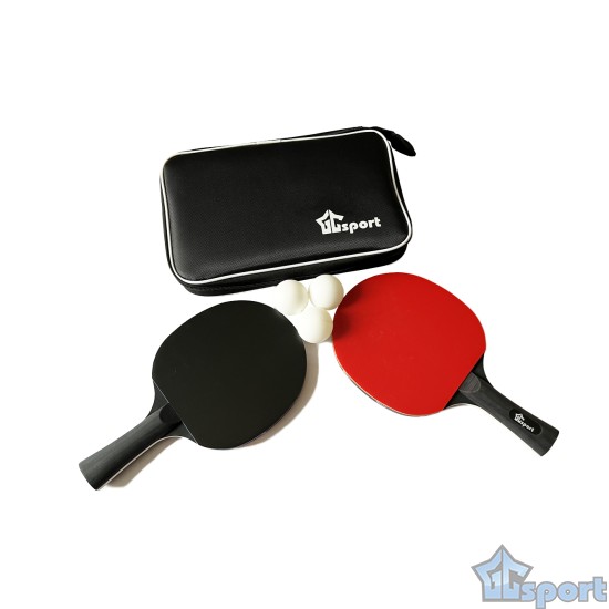 Набор для настольного тенниса GCsport Pro (2 ракетки, 3 шарика, чехол)