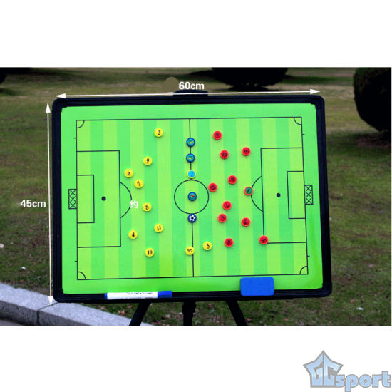 Тактическая доска GCsport напольная для футбола 60х45см, с сумкой