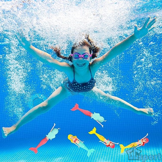 Тонущие (подводные) игрушки для бассейна Русалочки (4шт), для ныряния и обучения плаванию