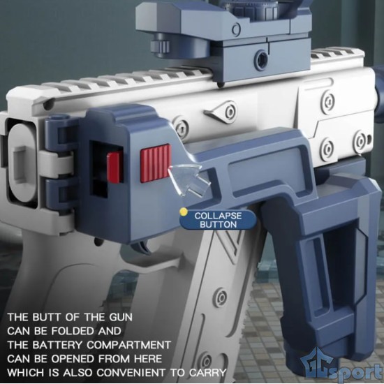 Детский автоматический водяной пистолет автомат Vector (длиный), синий
