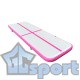 Надувная дорожка для акробатики, гимнастики и единоборств 3х1х0,1м, с насосом, розовая