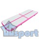Надувная дорожка для акробатики, гимнастики и единоборств 3х1х0,1м, с насосом, розовая