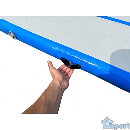 Надувная дорожка для акробатики, гимнастики и единоборств 3х1х0,1м, с насосом, синяя