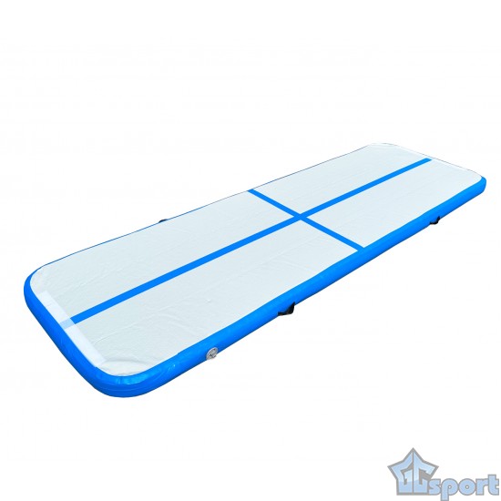 Надувная дорожка для акробатики, гимнастики и единоборств 3х1х0,1м, с насосом, синяя