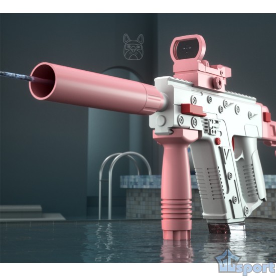 Детский автоматический водяной пистолет автомат Vector (длиный), розовый