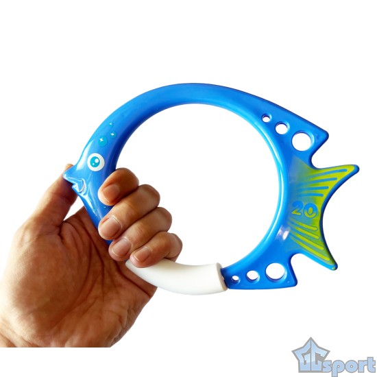 Тонущие (подводные) игрушки для бассейна Кольца-Рыбки Тип-2 (4шт), для ныряния и обучения плаванию