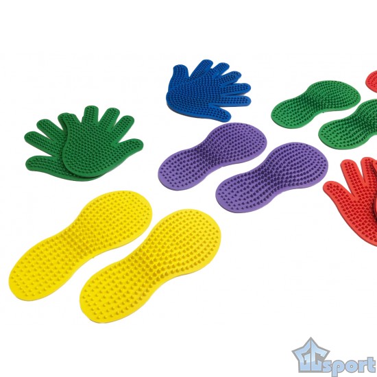 Набор Следочки-ладошки (5+5) массажные с шипами, GCsport
