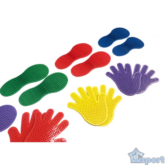 Набор Следочки-ладошки (5+5) массажные с шипами, GCsport