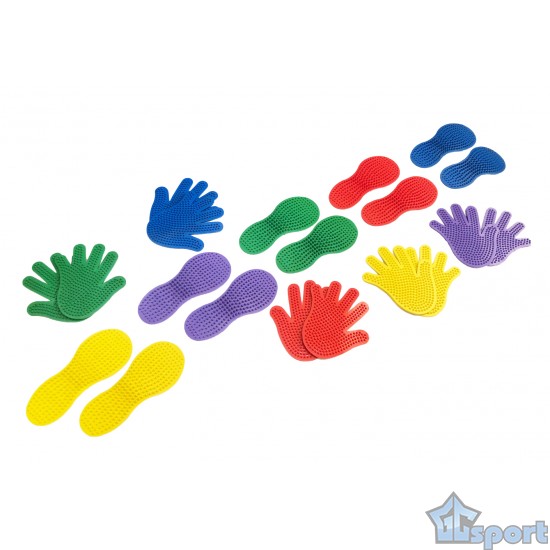 Набор Следочки-ладошки (5+5) массажные с шипами, GCsport