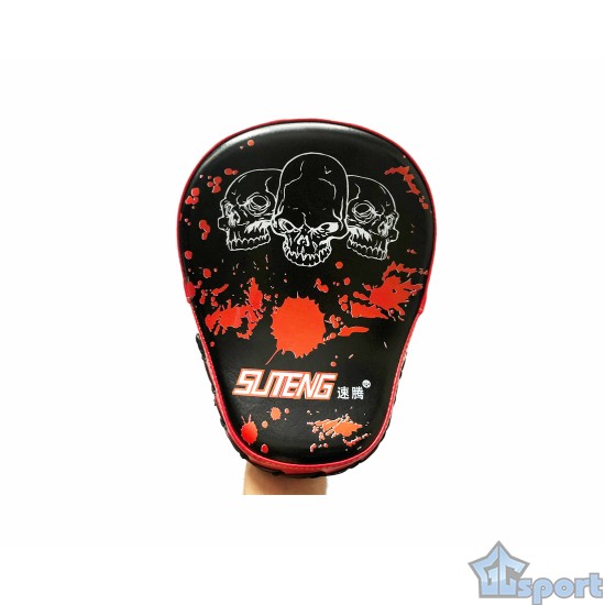 Лапа для единоборств тренировочная GCsport Suteng, гнутая (красная)