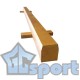 Бревно гимнастическое напольное 2 м, на деревянных опорах, GCsport