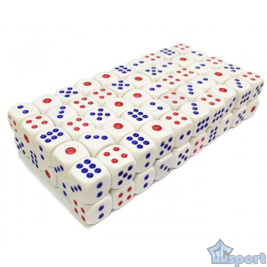 Кубики (игральные кости), 12мм, 100шт, цветные