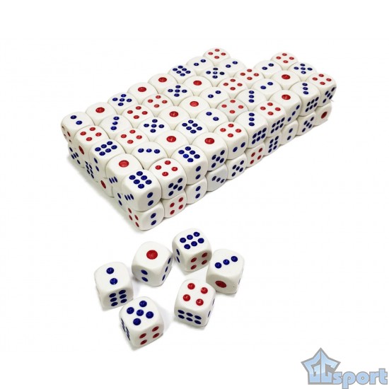 Кубики (игральные кости), 12мм, 100шт, цветные