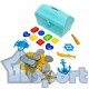 Тонущие (подводные) игрушки для бассейна Сундук с сокровищами (42 предмета), для ныряния и обучения плаванию, бирюзовый