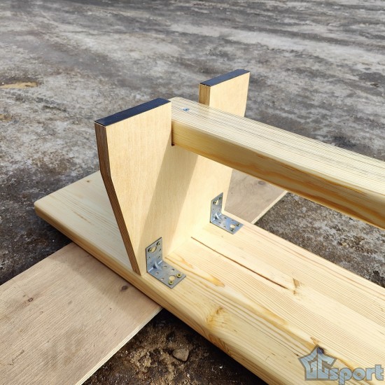 Скамейка гимнастическая 2500х240х300 мм Оптима, на фанерных ножках, GCsport