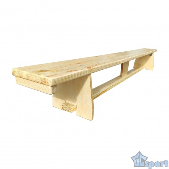 Скамейка гимнастическая 3500х240х300 мм Оптима, на фанерных ножках, GCsport
