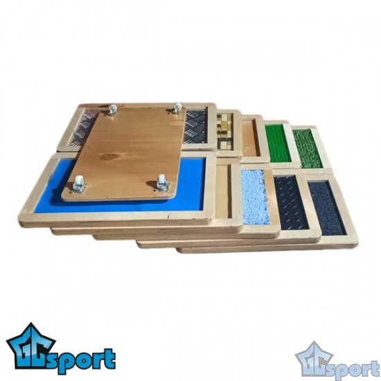 Тактильная дорожка GCsport Комби-10 из 10 секций с тележкой