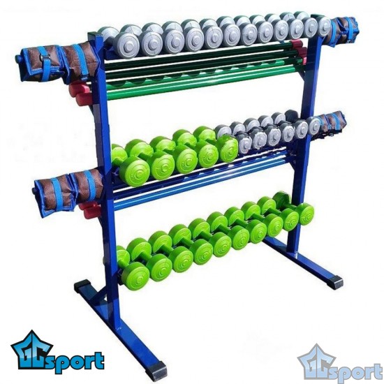 Комплект для силовой гимнастики с подвижным стеллажом GCsport Премиум