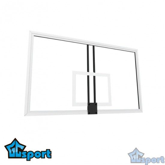 Профессиональный игровой баскетбольный щит GCsport 1800×1050 мм из закаленного стекла 10 мм с основанием