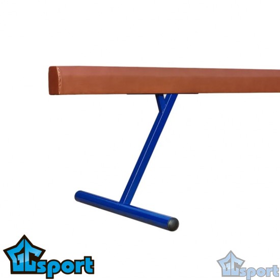 Бревно гимнастическое высокое мягкое 5 м, на металлических опорах, GCsport