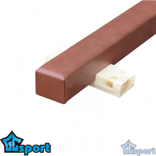 Бревно гимнастическое напольное мягкое 3 м, на деревянных опорах, GCsport