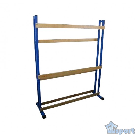 Стойка для лыж пристенная на 10 пар, с крючками GCsport (тип-2)