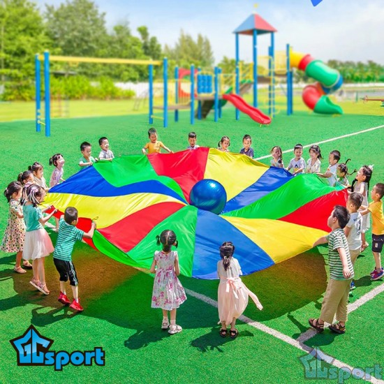 Детский игровой парашют гигант GCsport 6 м для спортивных и развивающих игр