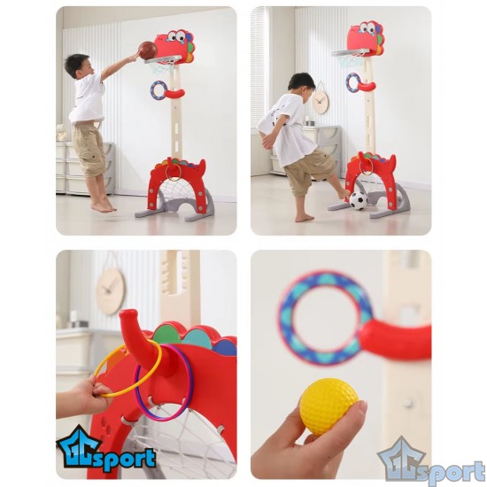 Баскетбольная стойка детская 5в1 Динозавр GCsport