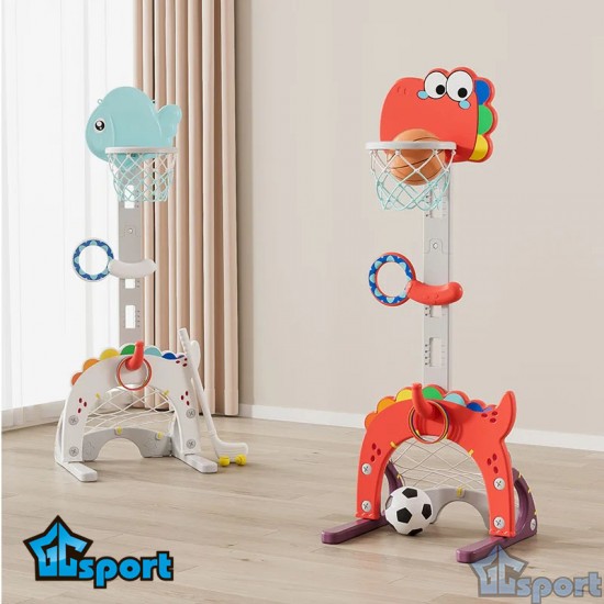 Баскетбольная стойка детская 5в1 Динозавр GCsport