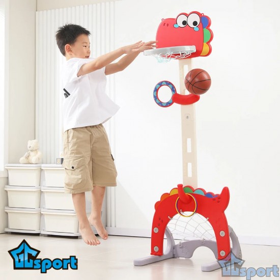 Баскетбольная стойка детская 5в1 Динозавр GCsport