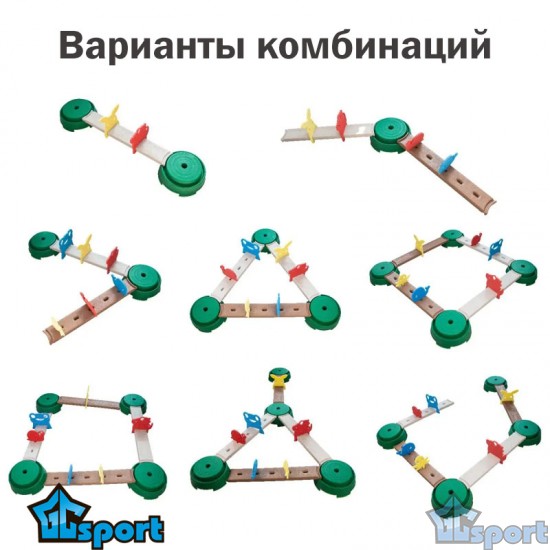 Балансировочная дорожка «Джунгли» GCsport из 8 элементов