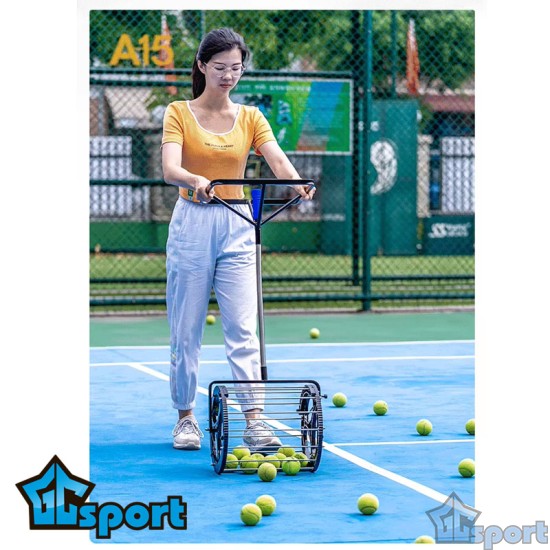Тележка для уборки теннисных мячей с корзиной GCsport
