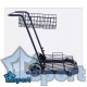 Тележка GCsport для уборки теннисных мячей с корзиной