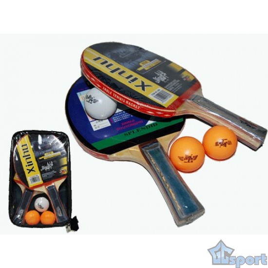 Набор для настольного тенниса эконом (2 ракетки, 3 шарика)