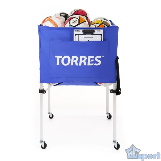 Тележка для мячей складная Torres, вместимость 25-30 мячей