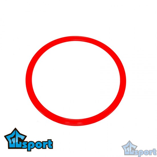 Плоский обруч 40 см красный GCsport для физкультуры, спортивных игр и эстафет