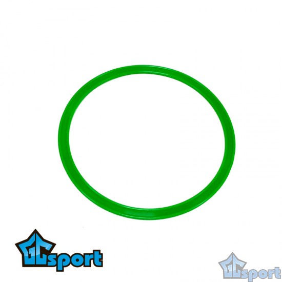 Плоский обруч 50 см зеленый GCsport для физкультуры, спортивных игр и эстафет