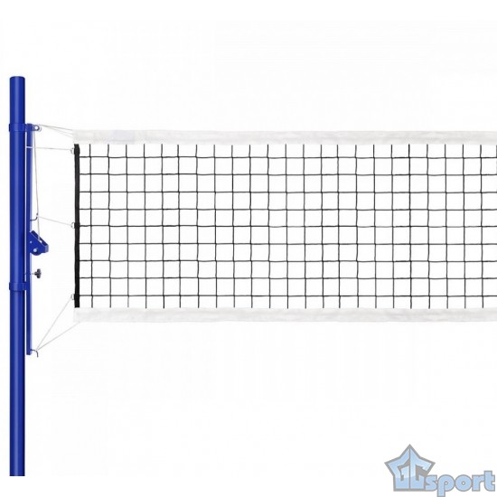 Сетка волейбольная GCsport PRO (профессиональная) 5 мм, черная, стальной трос