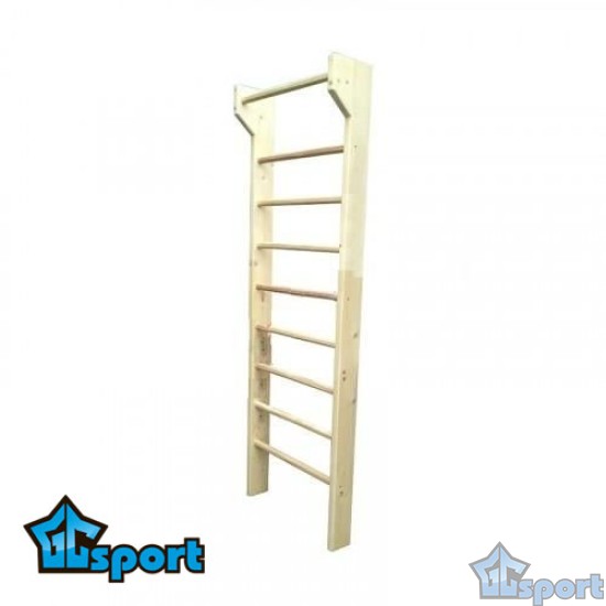 Стенка гимнастическая 2400х800 мм, круглые перекладины, дуб / дуб GCsport