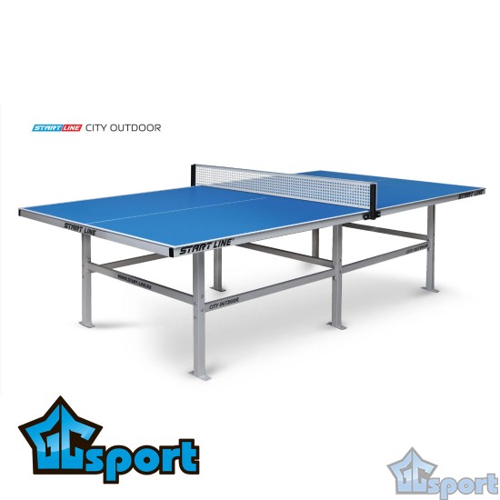 Стол для настольного тенниса City Всепогодный с сеткой Синий