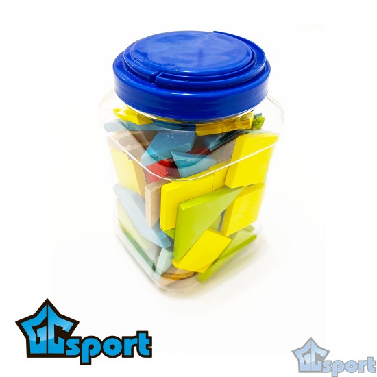 Набор Танграм 12 фигур (84 элемента) в контейнере GCsport