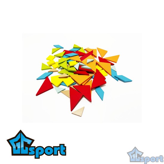 Набор Танграм GCsport 12 фигур 84 элемента в контейнере для развития логики и пространственного мышления
