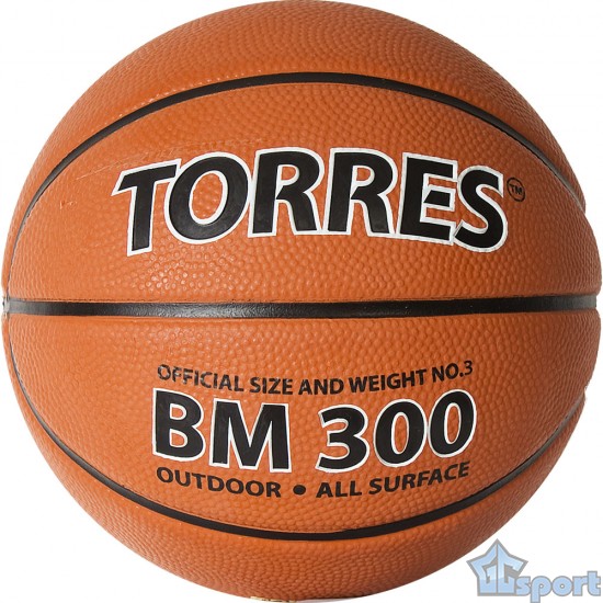 Мяч баскетбольный TORRES BM300, размер 3 (тренировочный)
