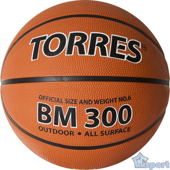 Мяч баскетбольный TORRES BM300, размер 6 (тренировочный)